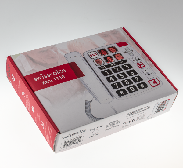 SwissVoice phones-SENIOR Phone with CABLE SWISSVOICE XTRA11500 White  SwissVoice - AliExpress
